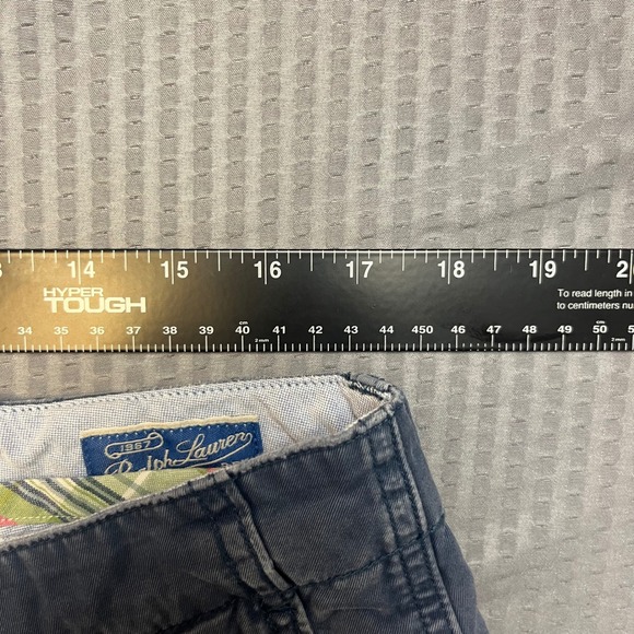 Polo Ralph Lauren Cricket Graphic Chino Shorts Mens Size 36 Navy Blue - Picture 5 of 11